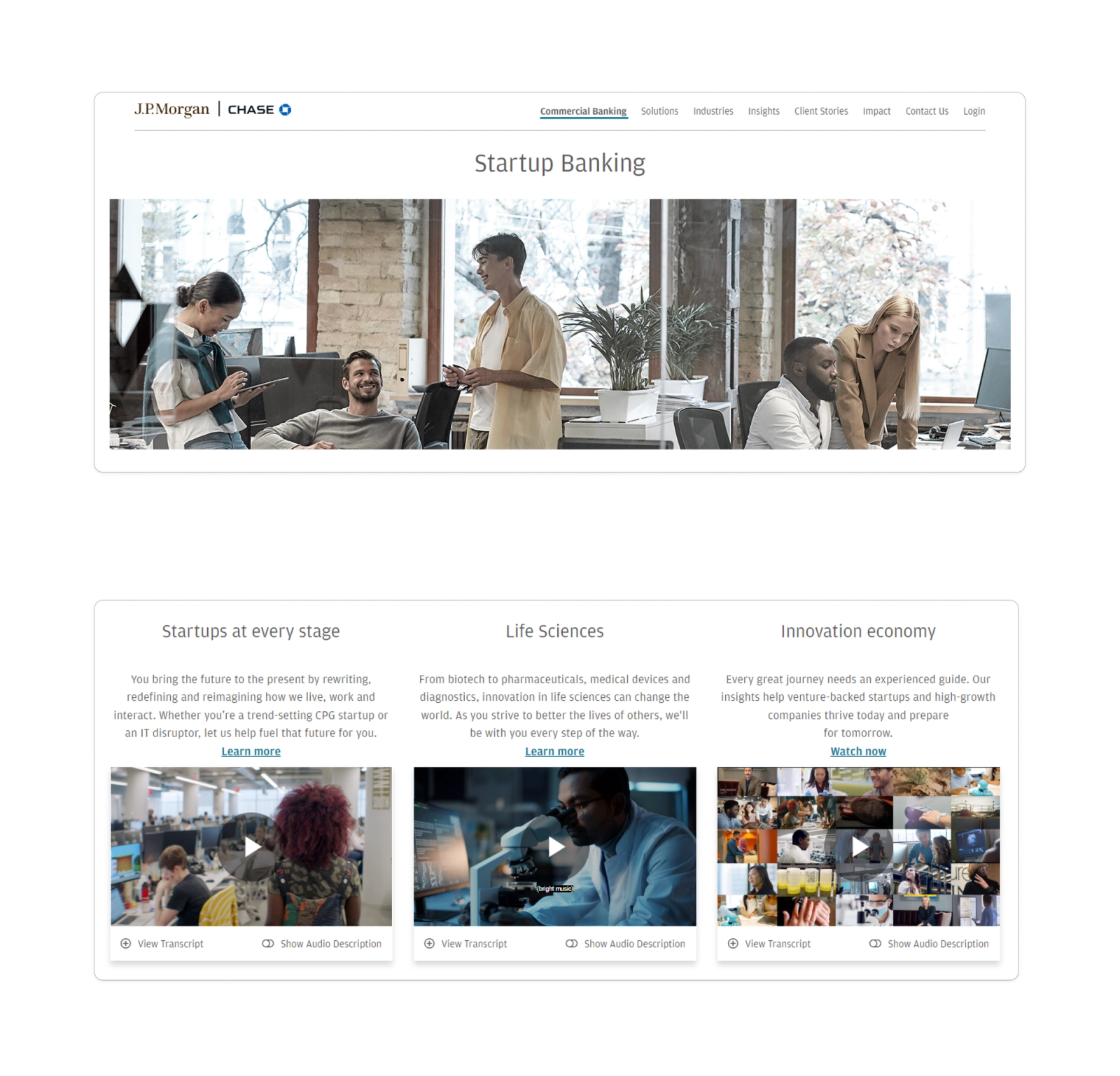 JP Morgan - Chase for startups