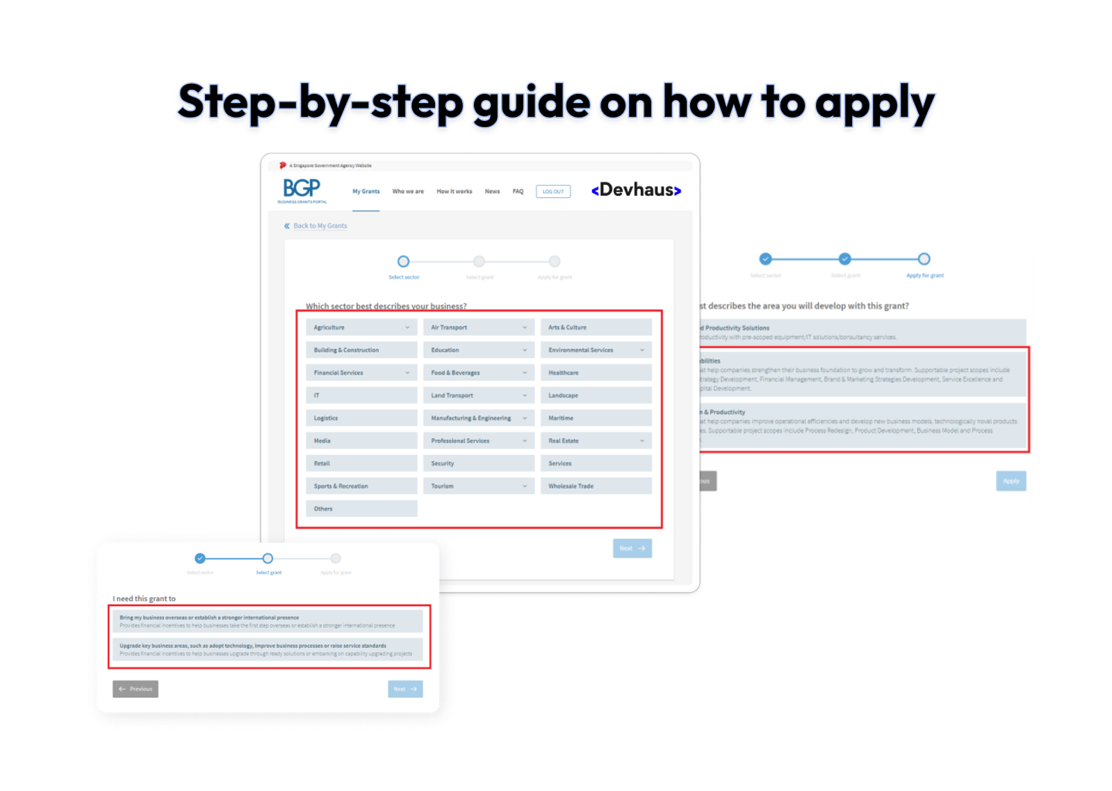 Step by step guide on how to apply for your EDG grant