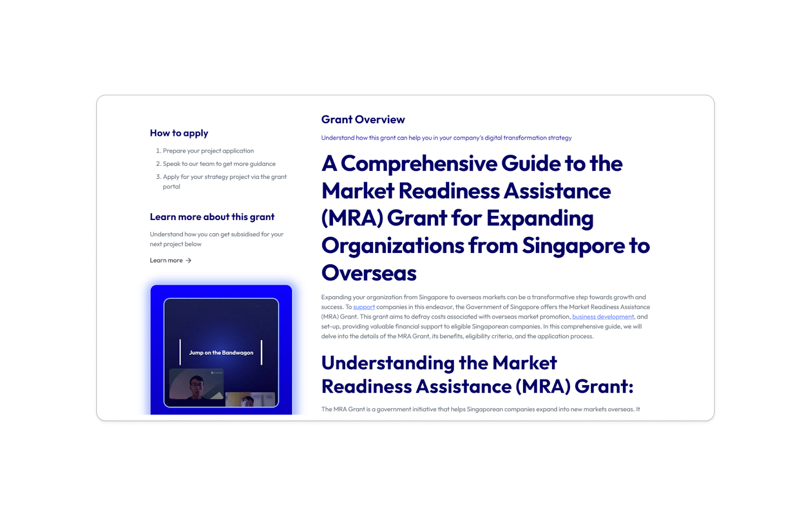 Explore and learn more about the MRA grant here