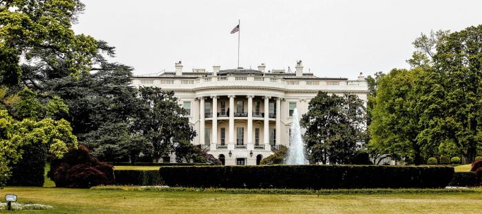 architectural photography of white house