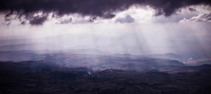 light shining through clouds
