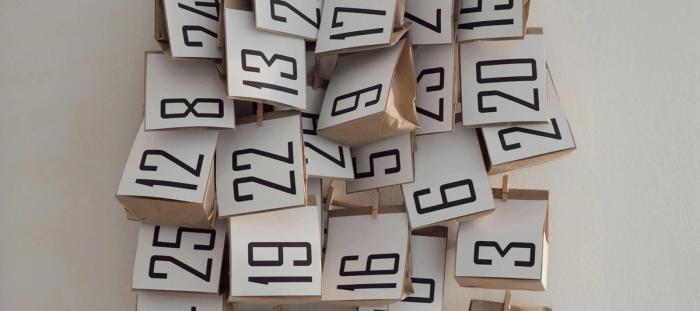 white and black wooden calendar wall decor