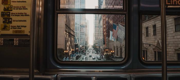 seeing the city through a subway window