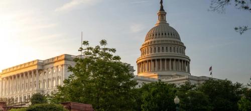 Sunrise at the US Capitol in Washington DC