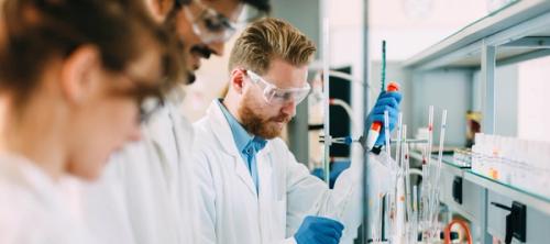 Scientists doing work in a laboratory