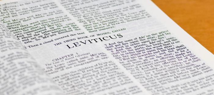 picture of Bible open to leviticus