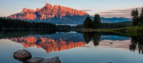 mountain reflection on a lake