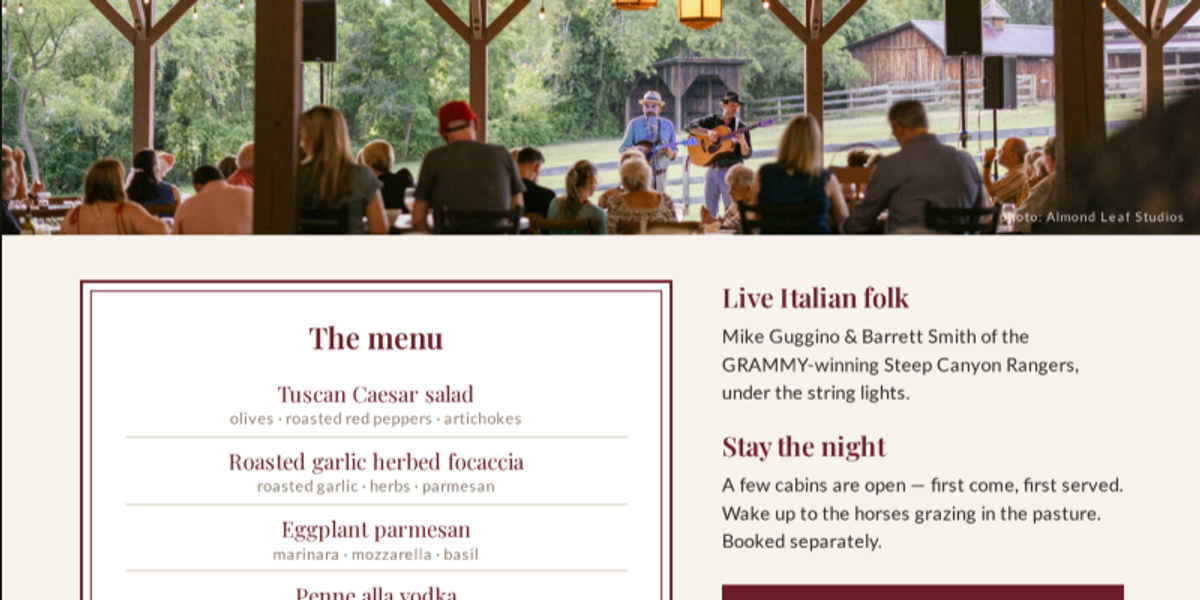 The Farm: Asheville Wedding & Event Venue