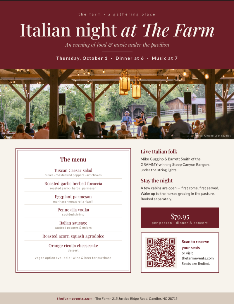 The Farm: Asheville Wedding & Event Venue
