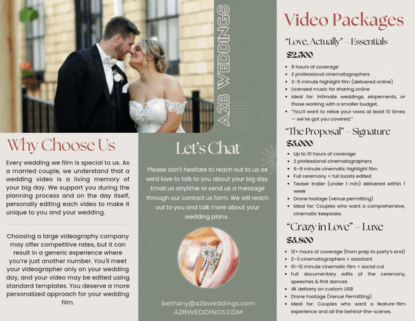 Portfolio image for A2B Wedding Films