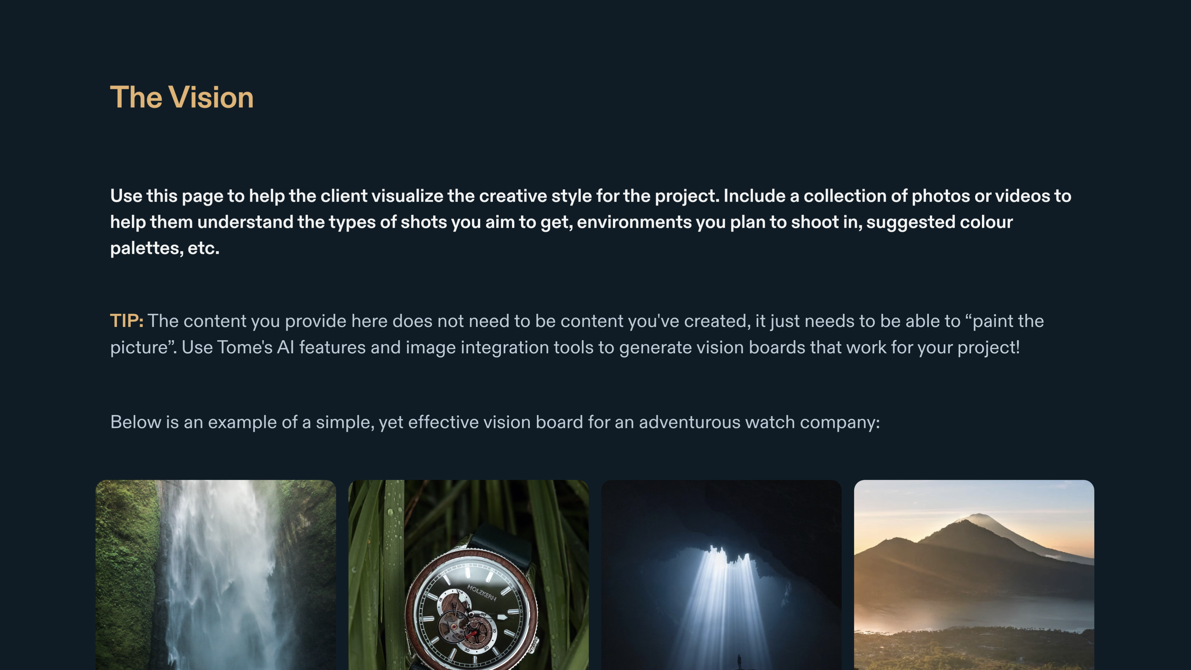 Pitch Deck — Vision Section