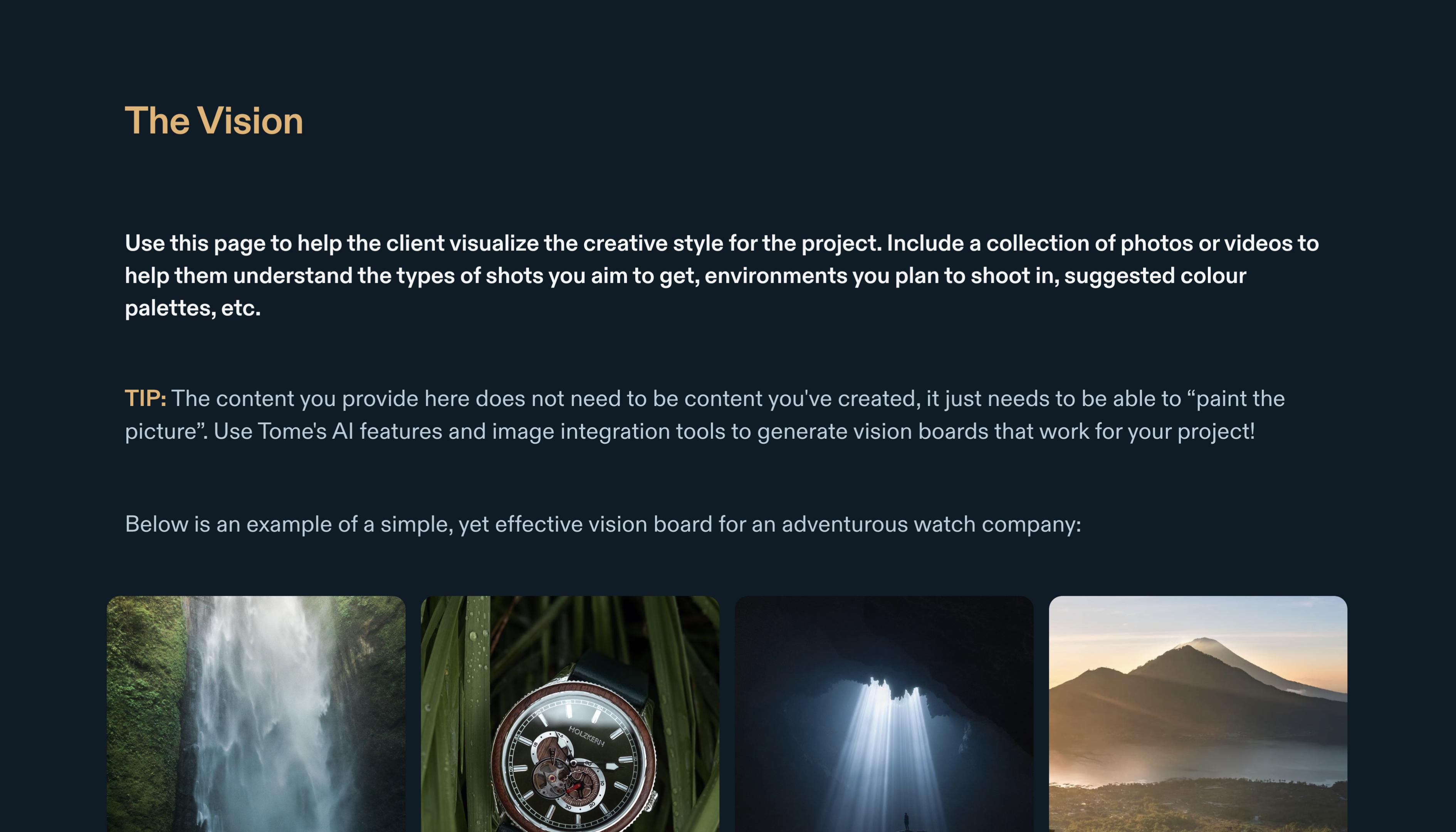 Pitch Deck — Vision Section