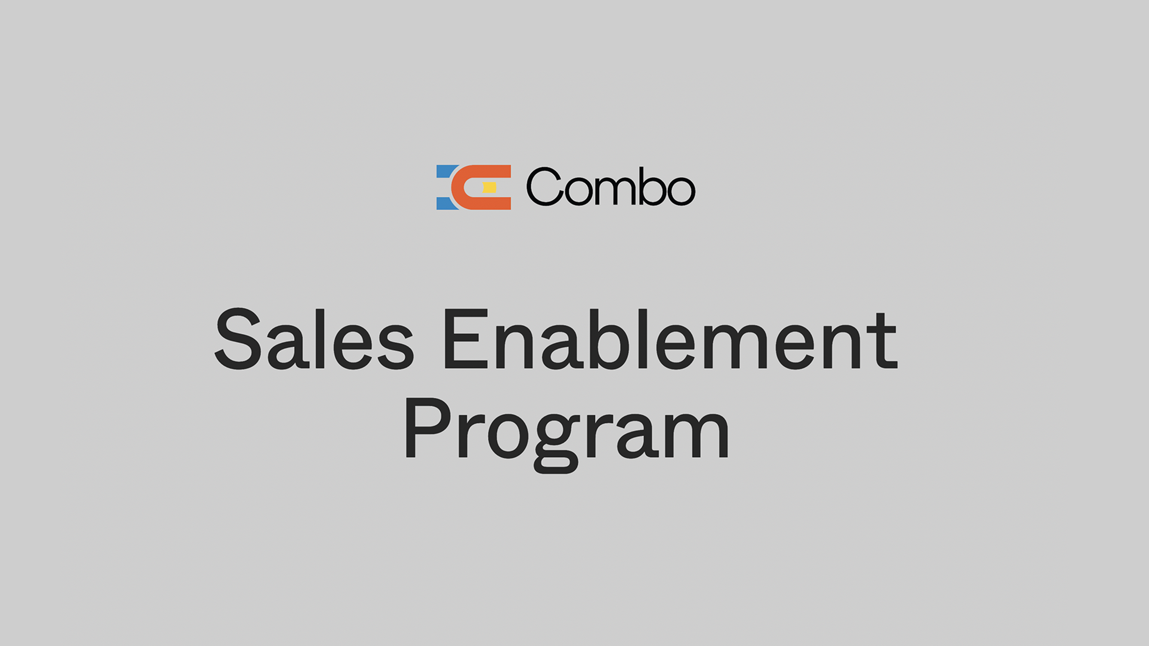 Sales Enablement Program - Landing