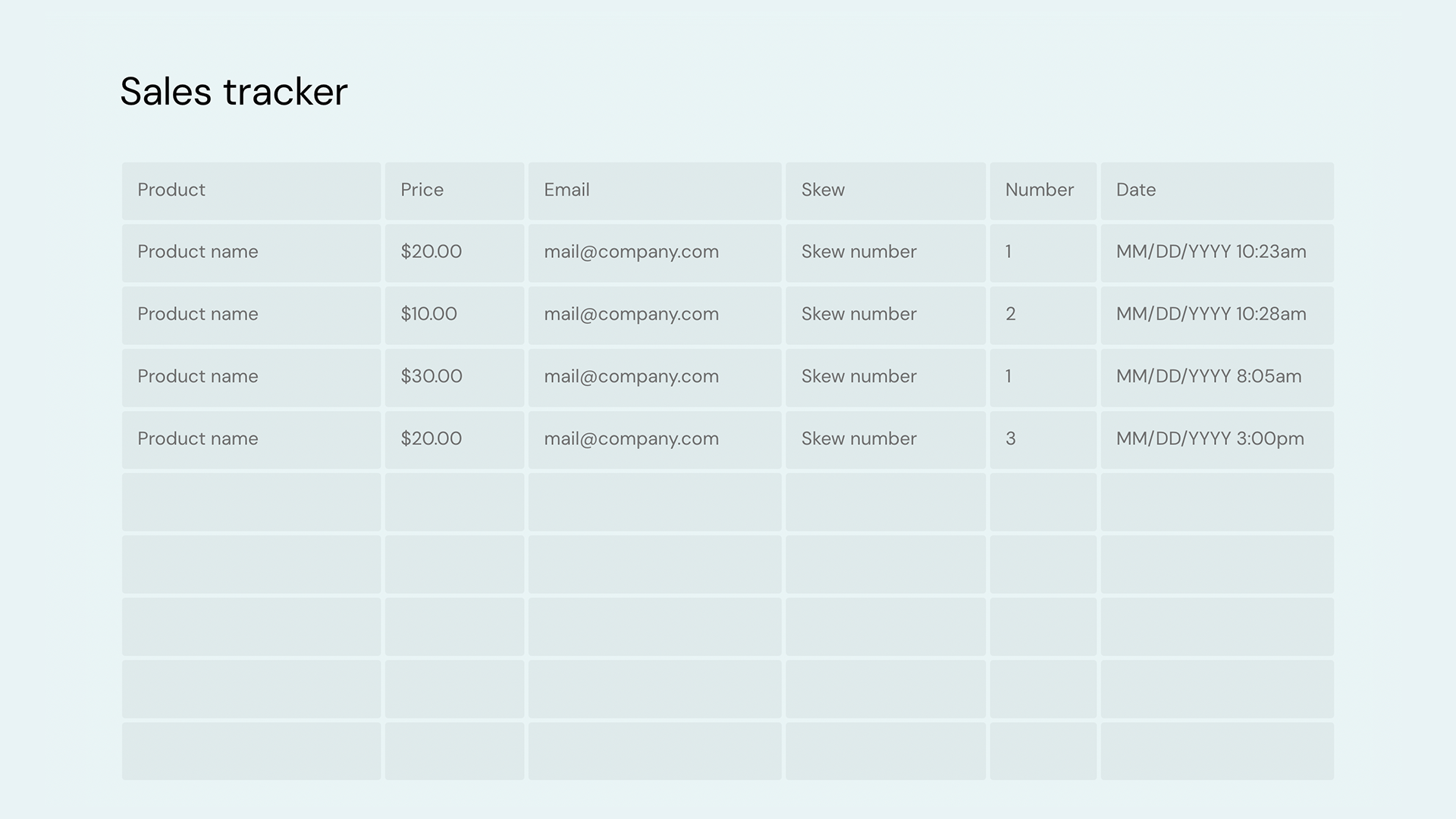 Sales Report - Tracker