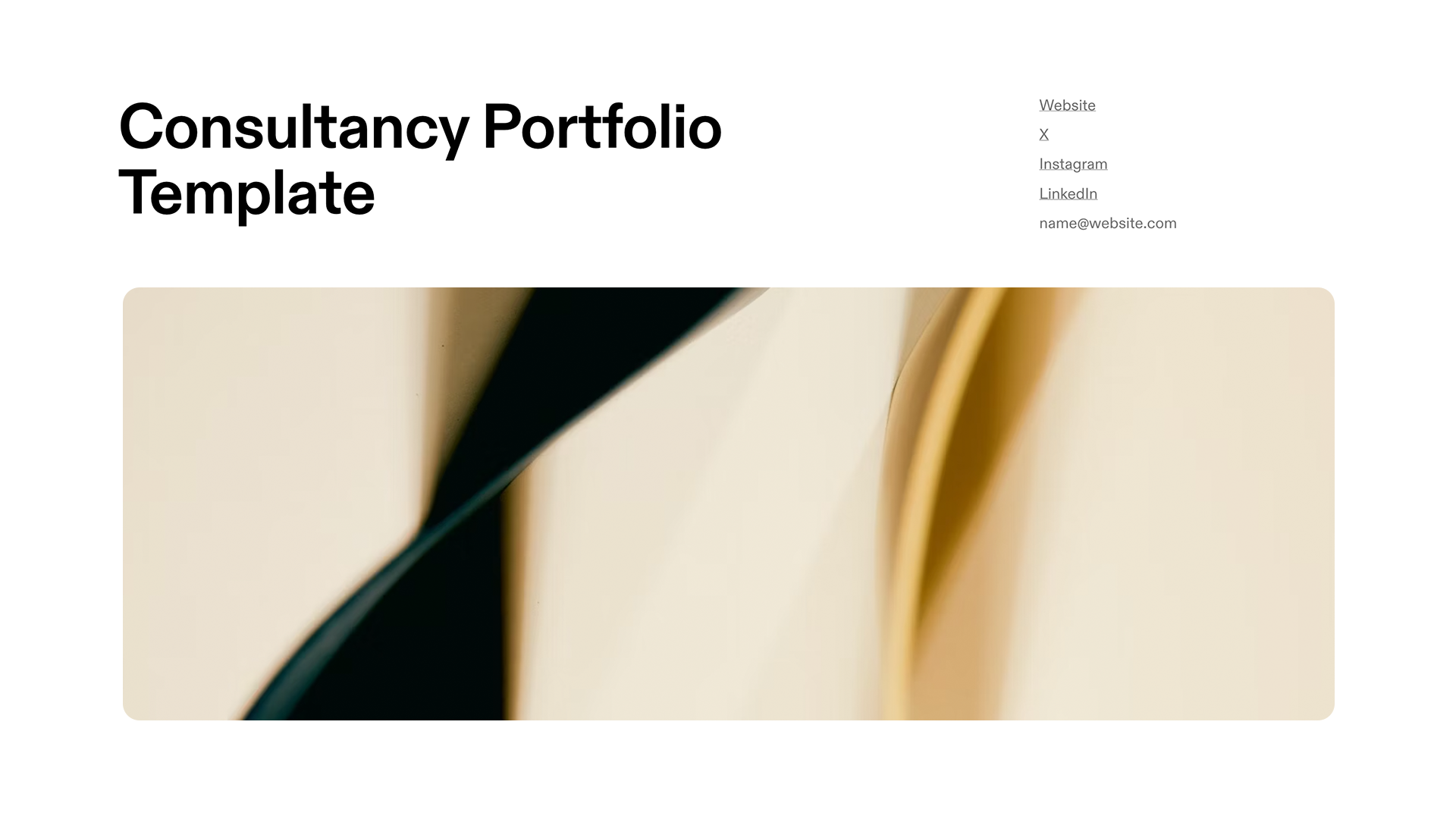 Consultancy Portfolio Template - Intro