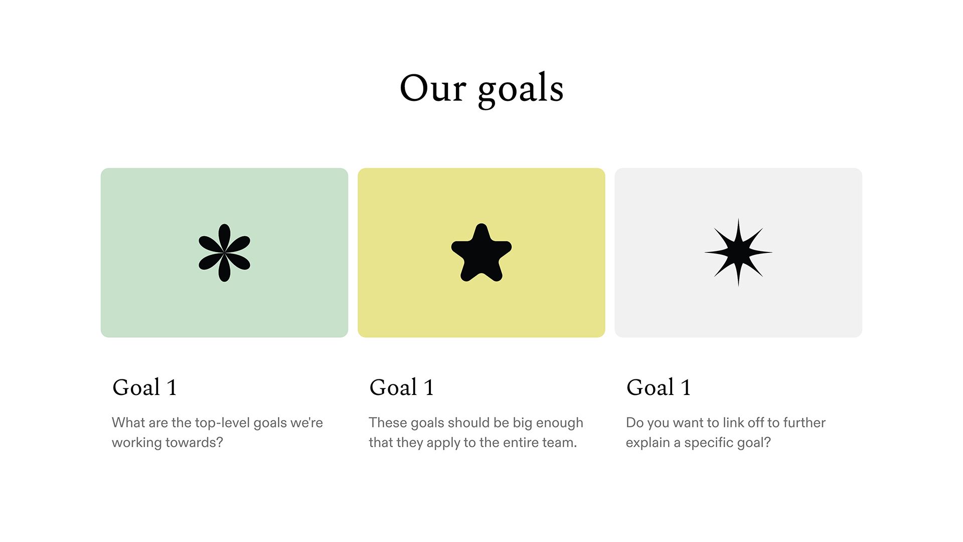 Monthly Business Review - Goals