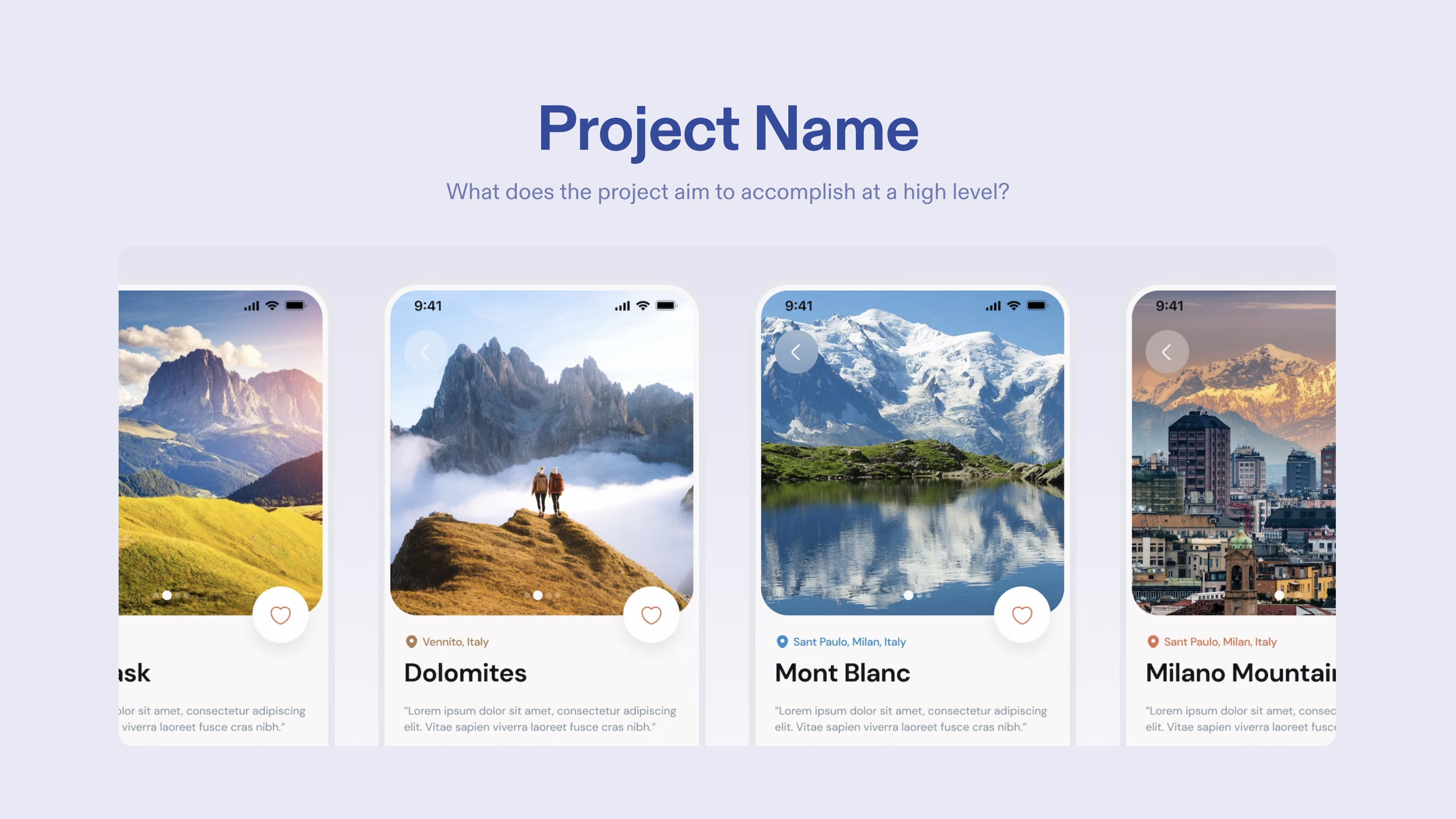 Product Design Review Template – Project Lineup Section