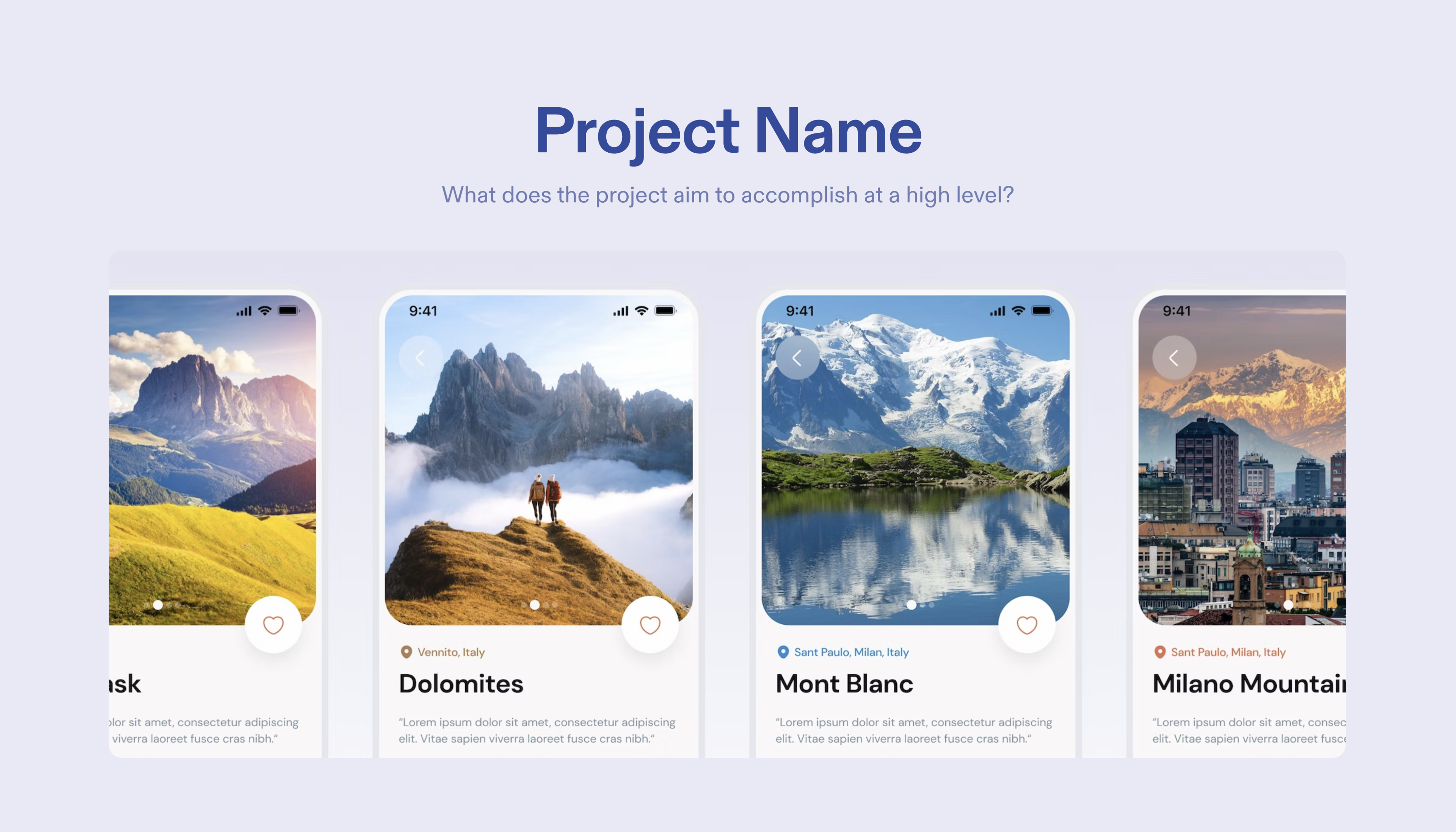 Product Design Review Template – Project Lineup Section
