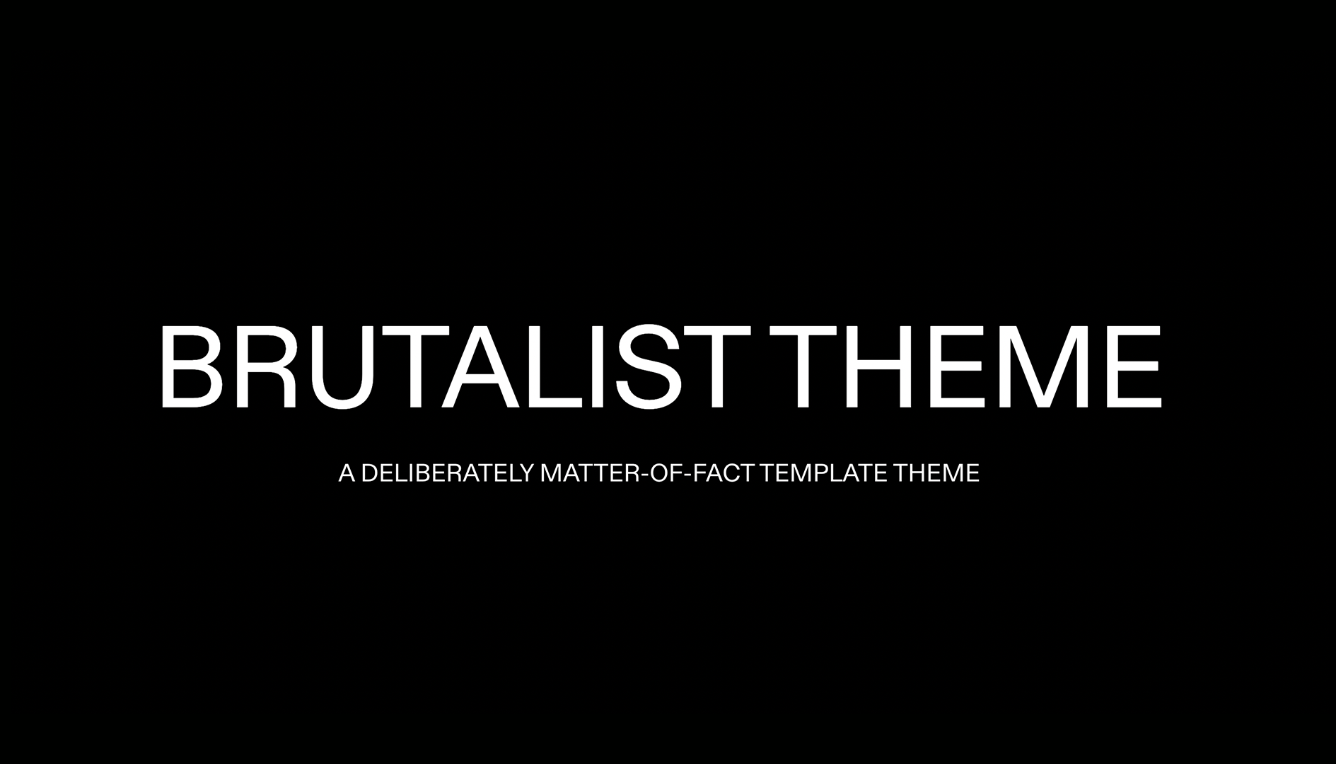 Brutalist Theme - Cover