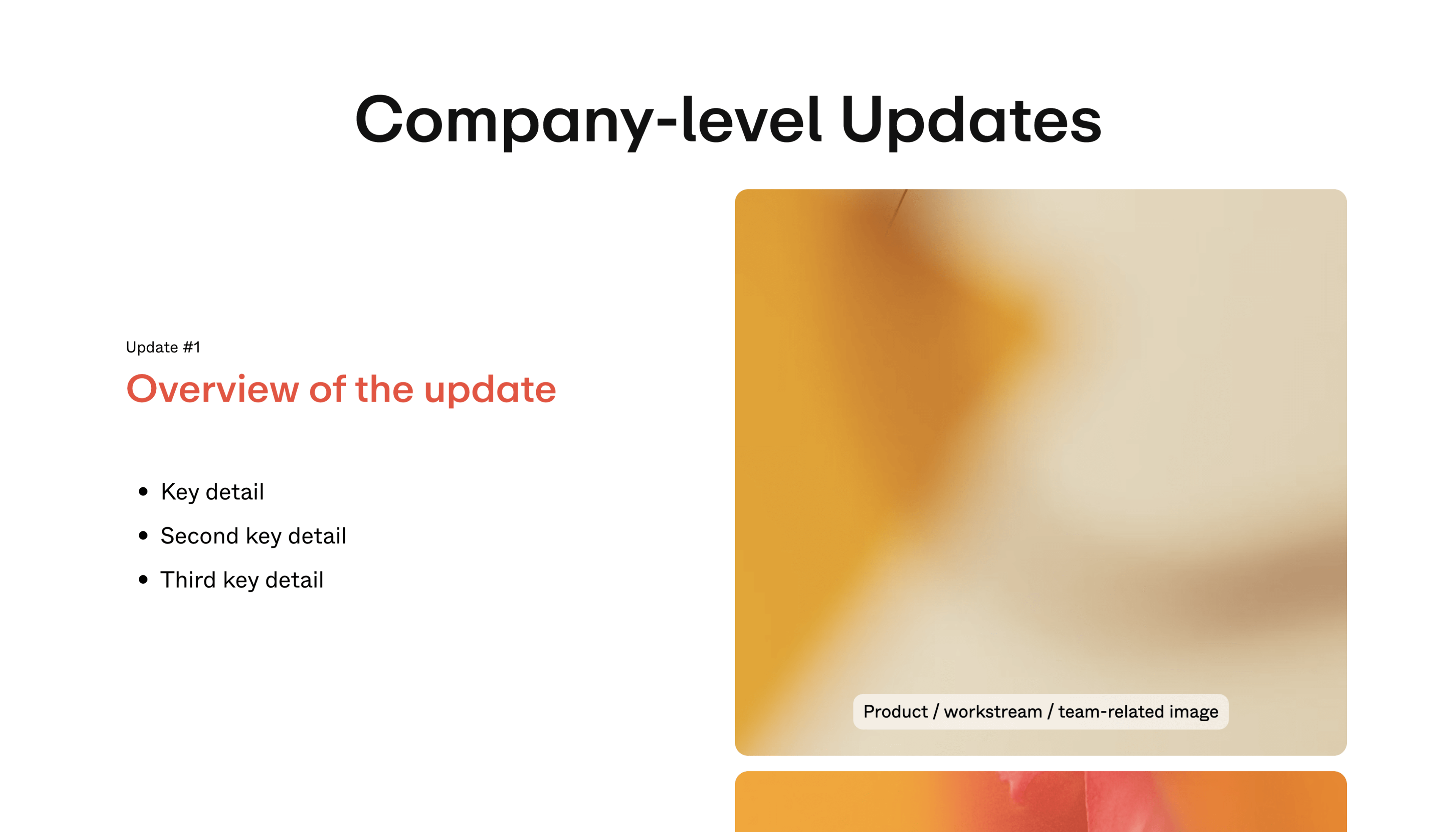 Team Meeting Template – Company Updates Section
