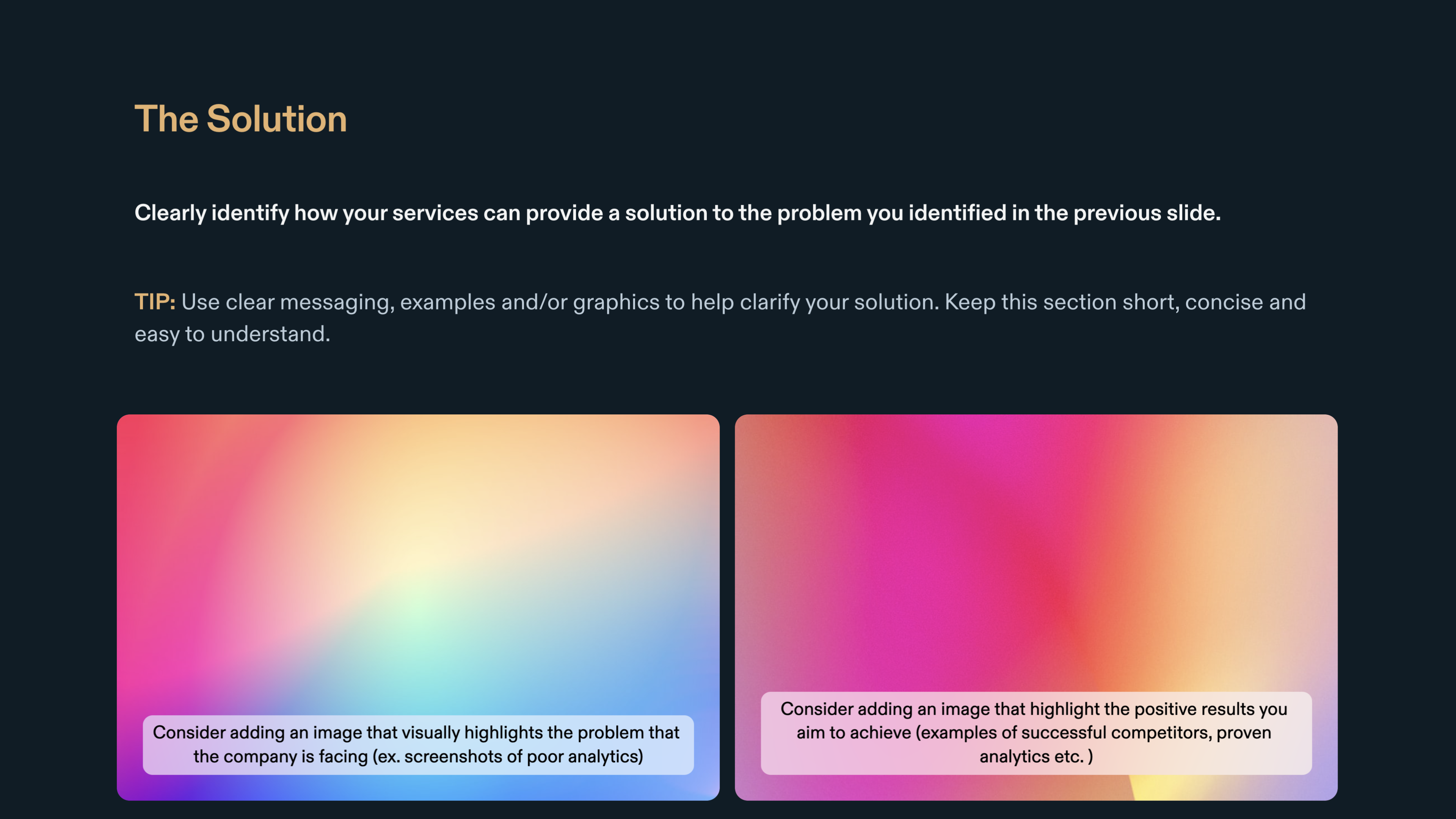 Pitch Deck — Solution Section