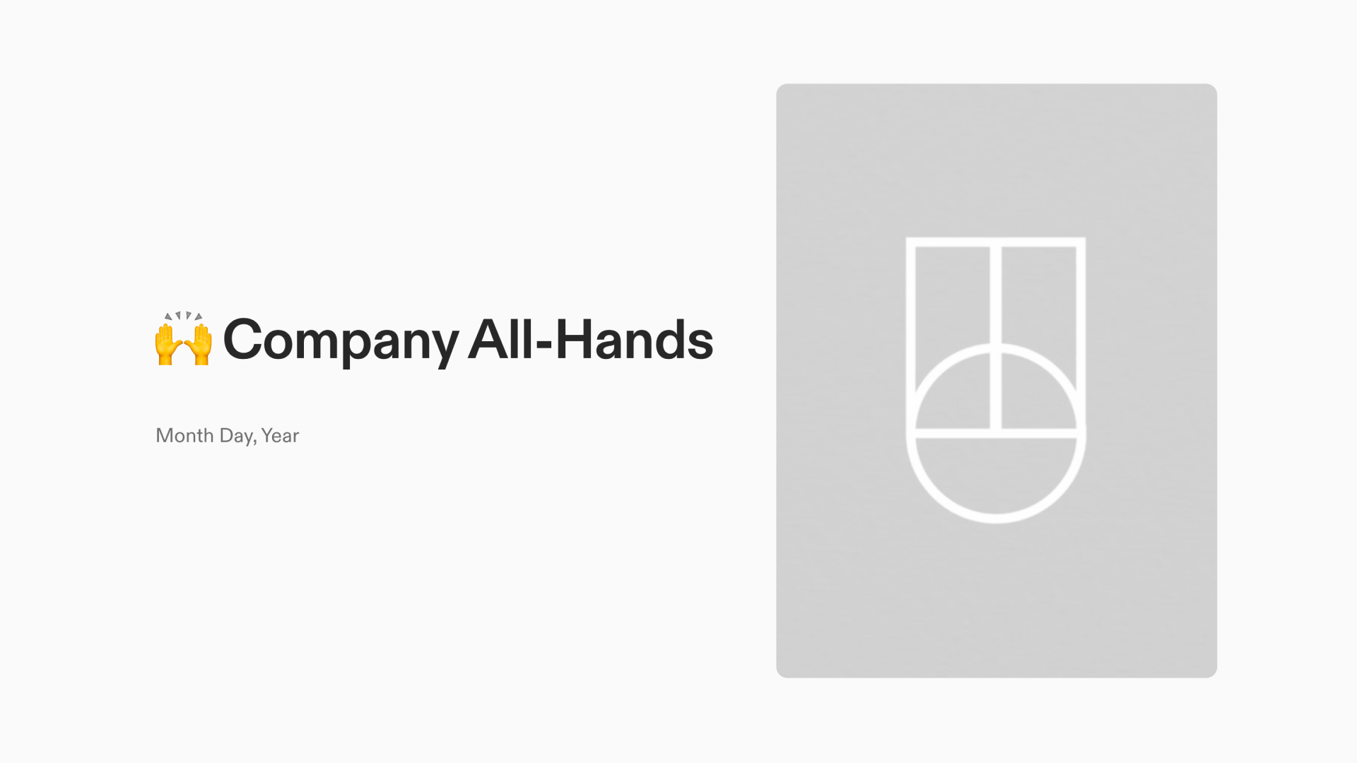 Company All Hands Template – Thumbnail