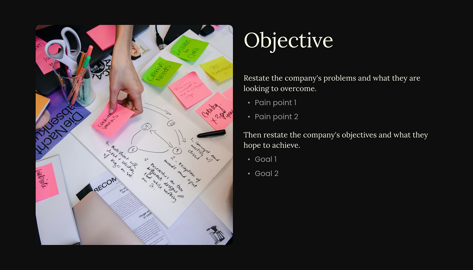 Services Consulting Sales Pitch - Objective