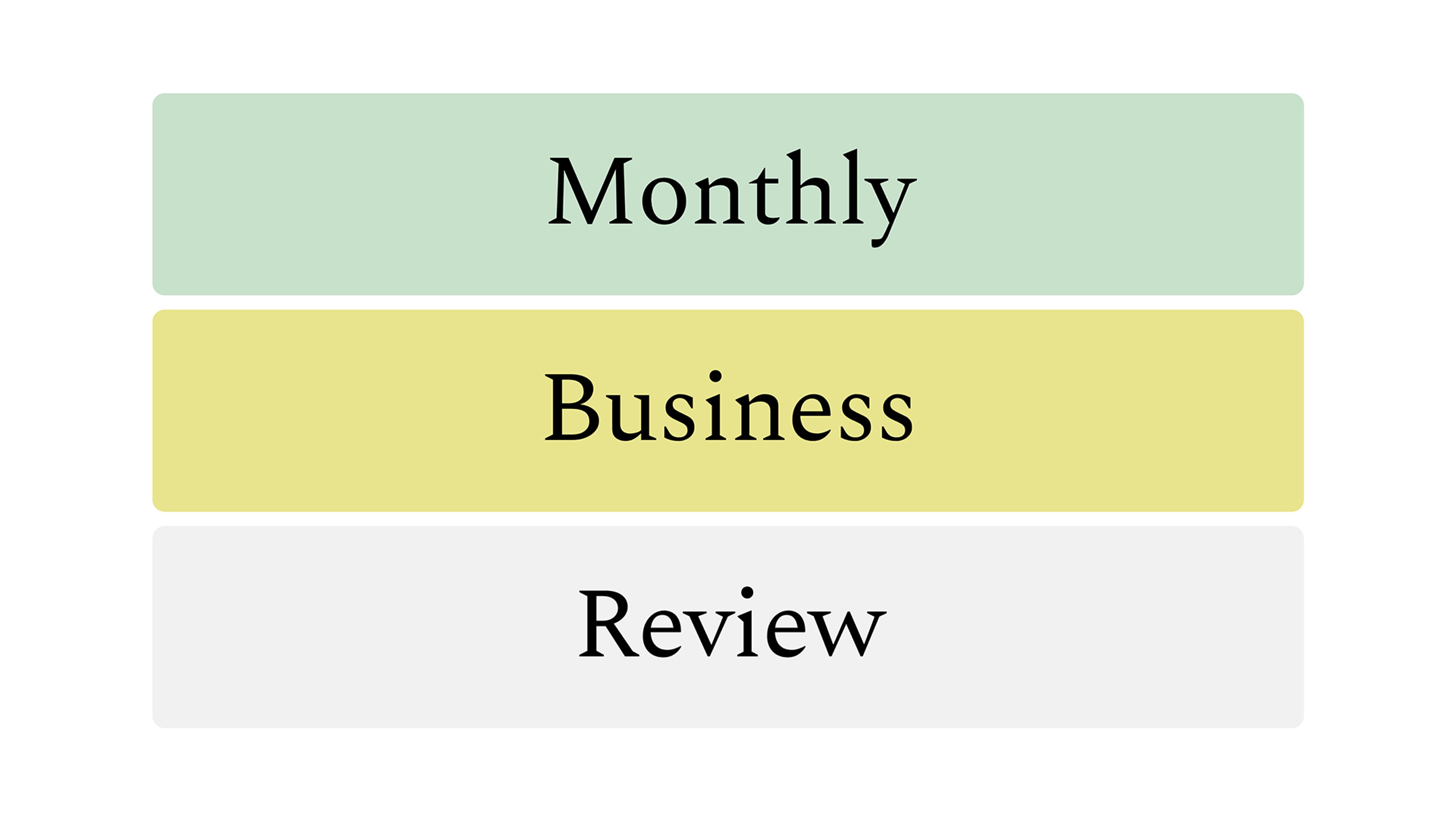 Monthly Business Review - Title