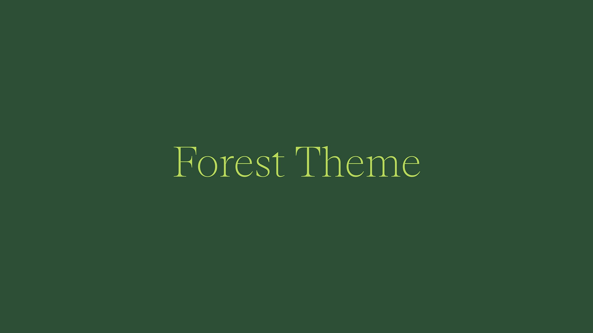 Forest Theme Template – Thumbnail
