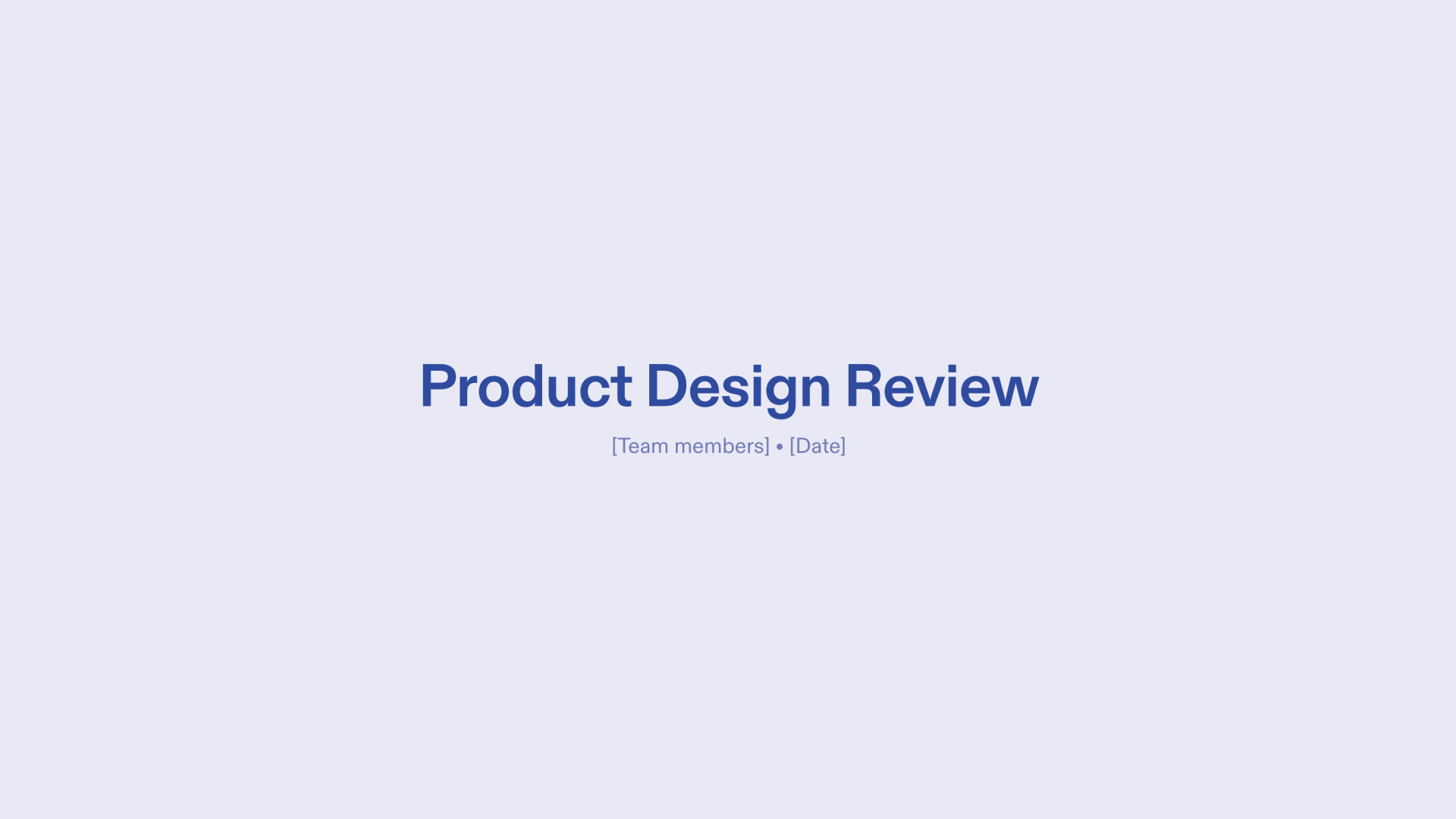 Product Design Review Template – Thumbnail
