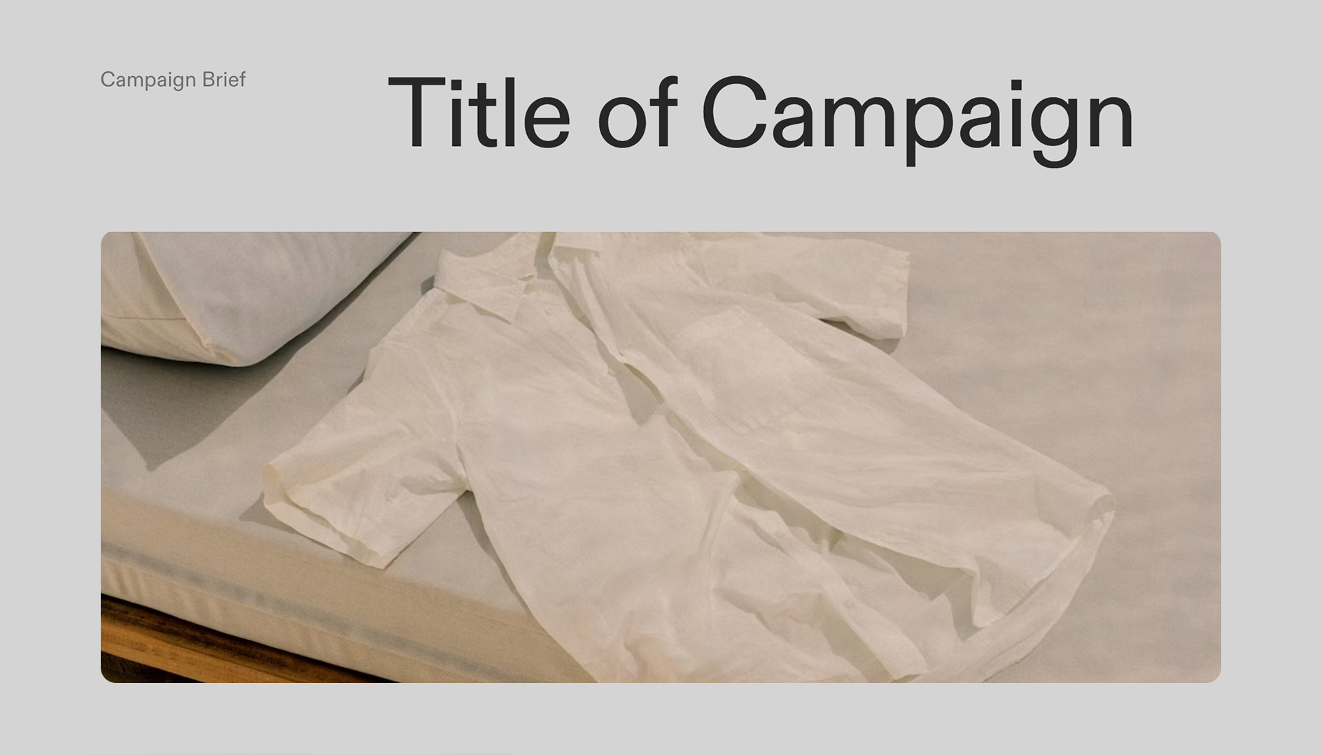 Marketing Campaign Brief Template - Landing