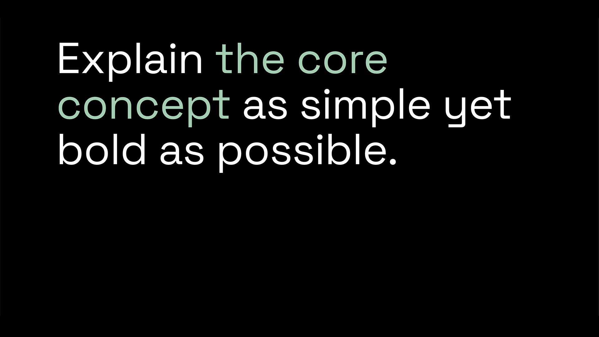 Advertising Sales Pitch - Core Concept