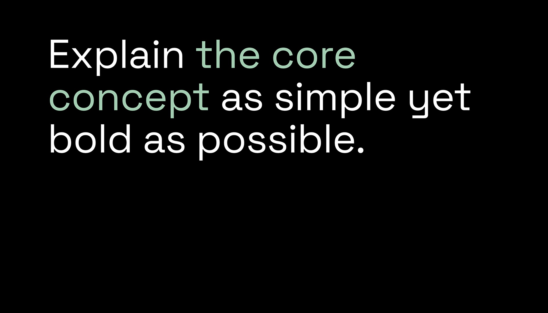 Advertising Sales Pitch - Core Concept