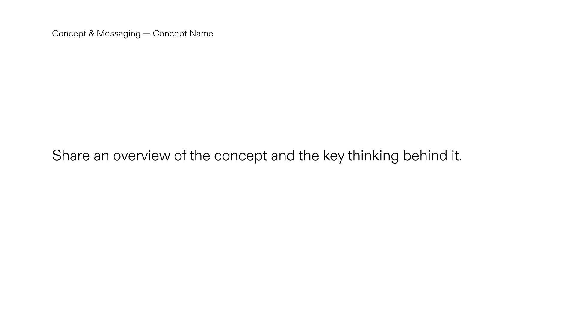 Creative Review Template – Concept