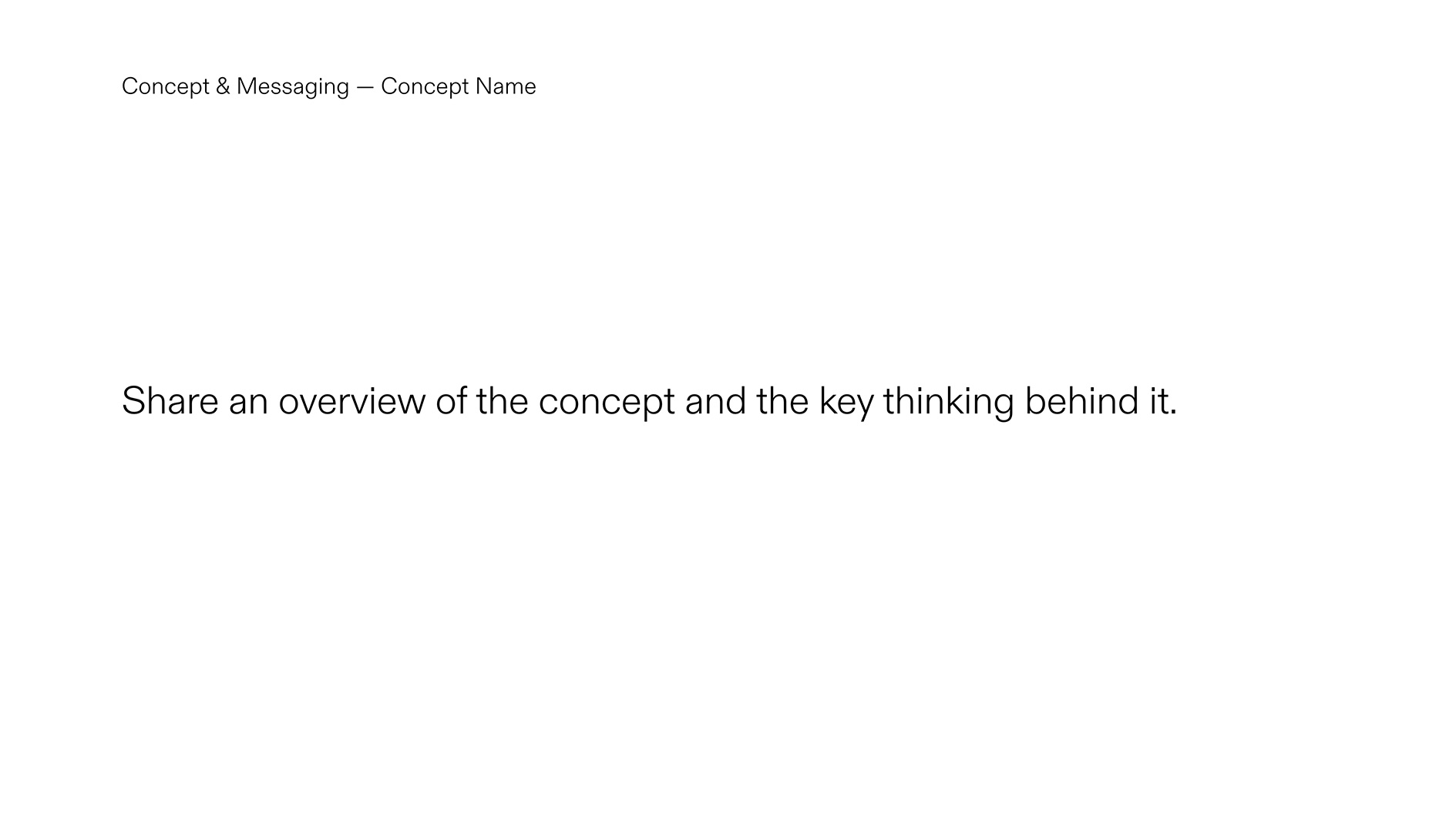Creative Review Template – Concept