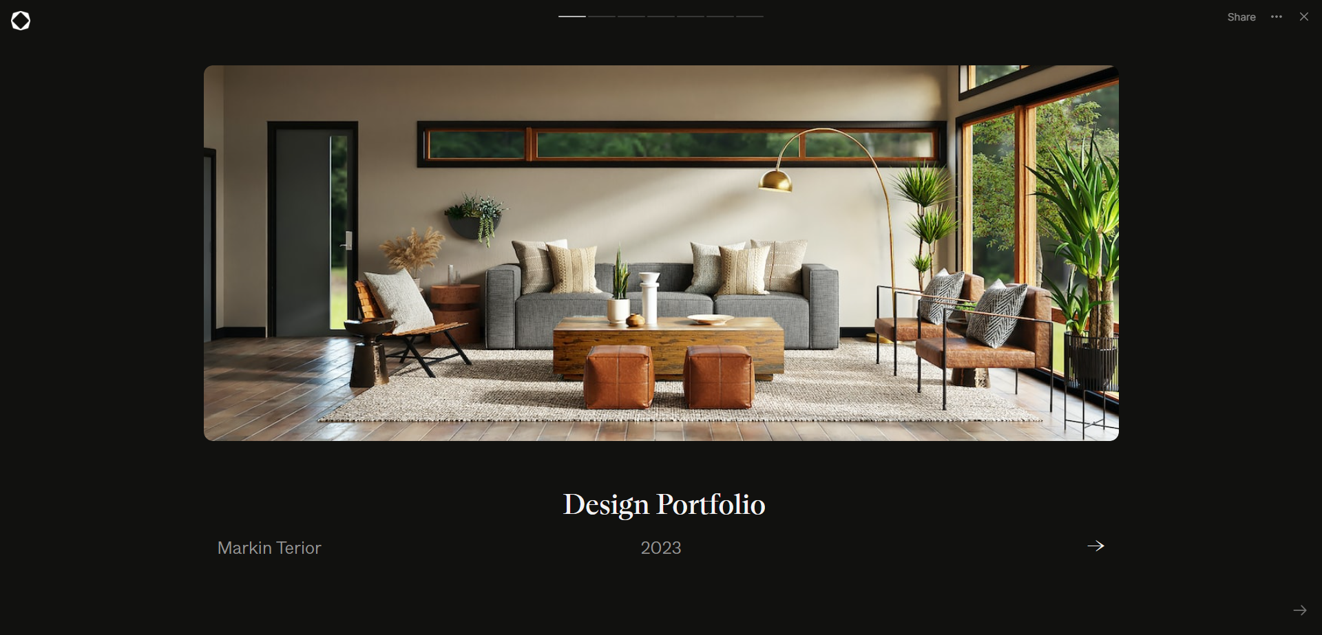 Interior Design Portfolio - Cover Page
