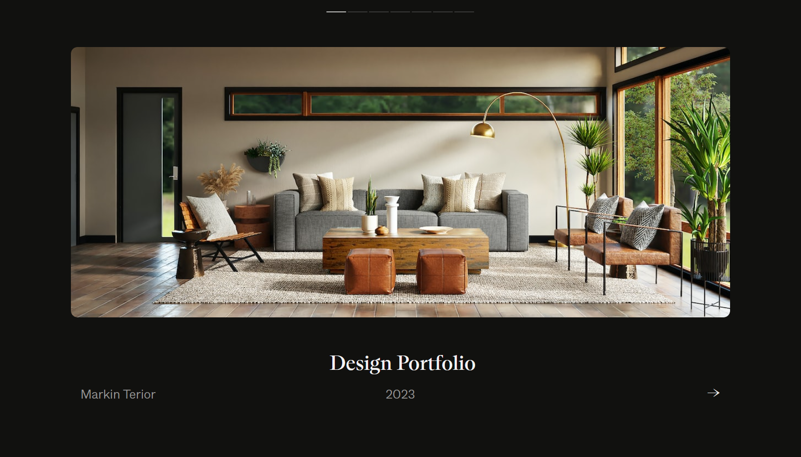 Interior Design Portfolio - Cover Page