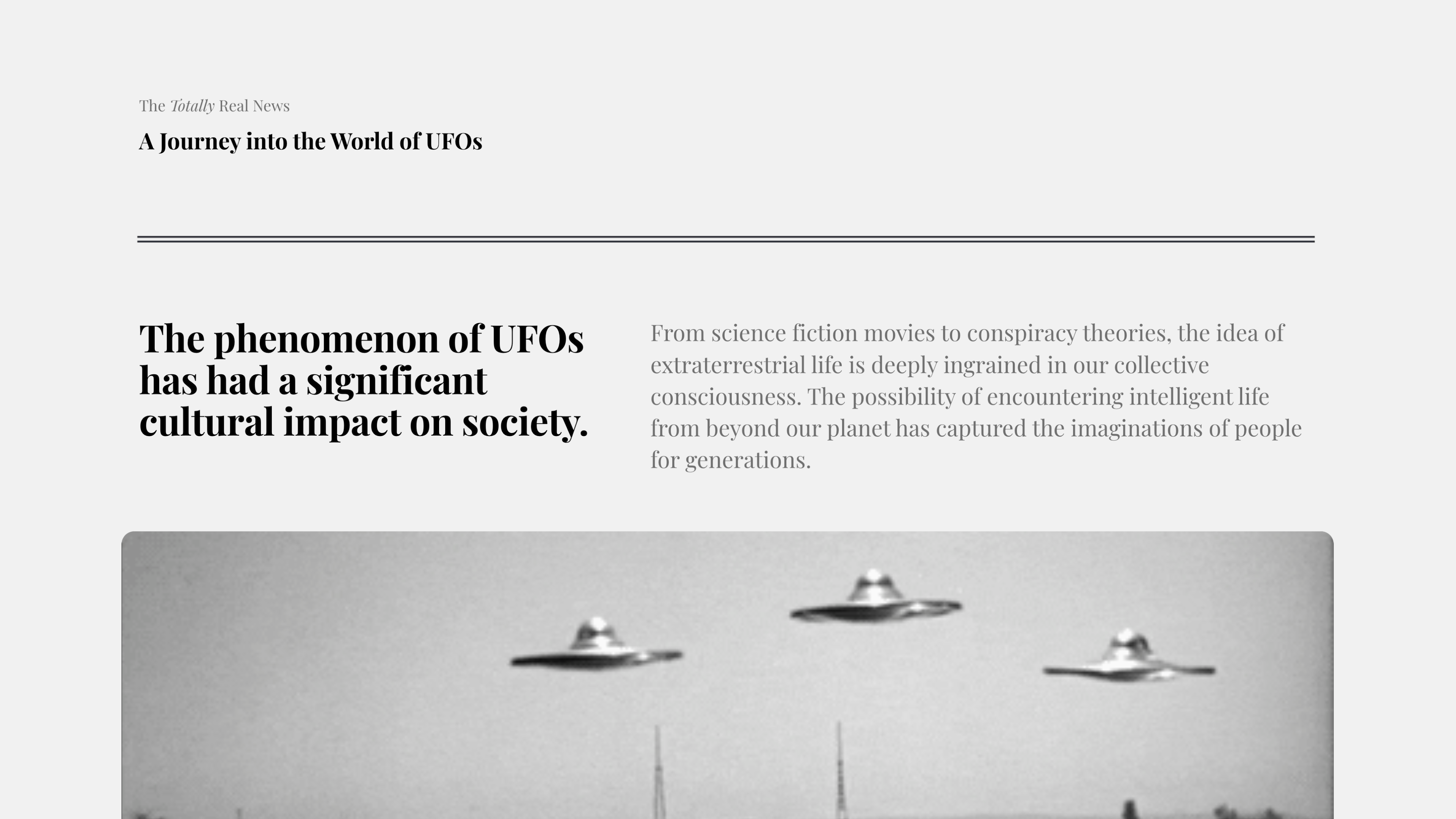 Newspaper — Headline Section