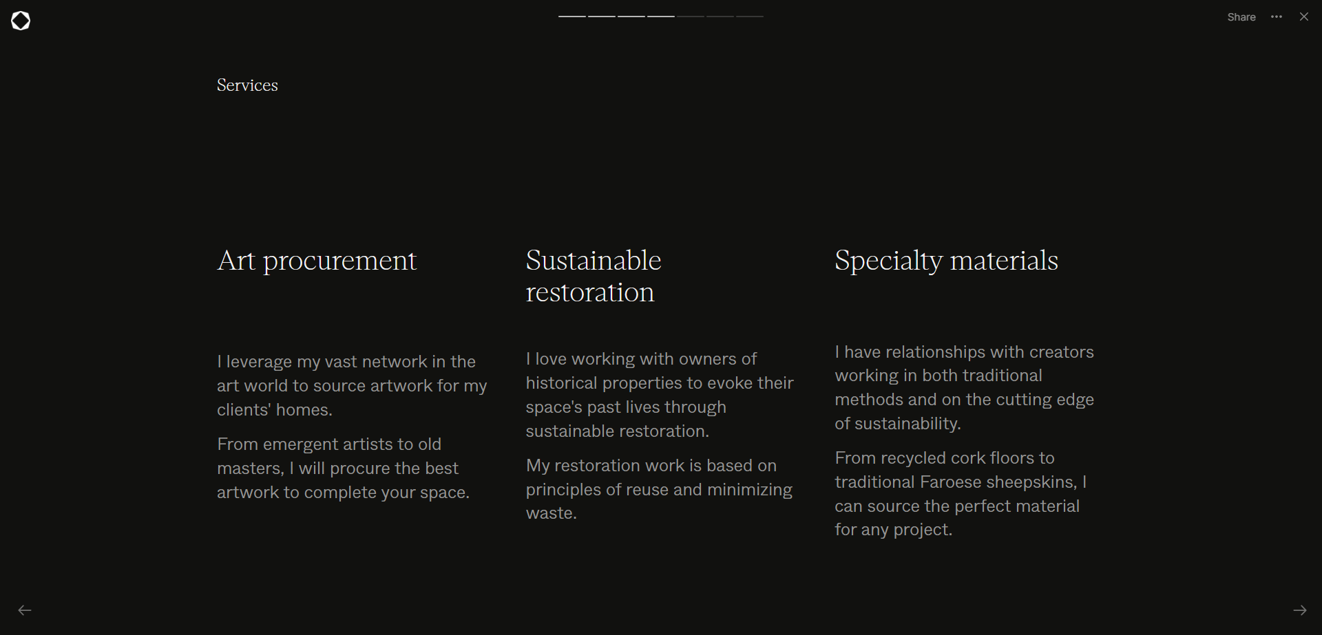 Interior Design Portfolio - Services Overview