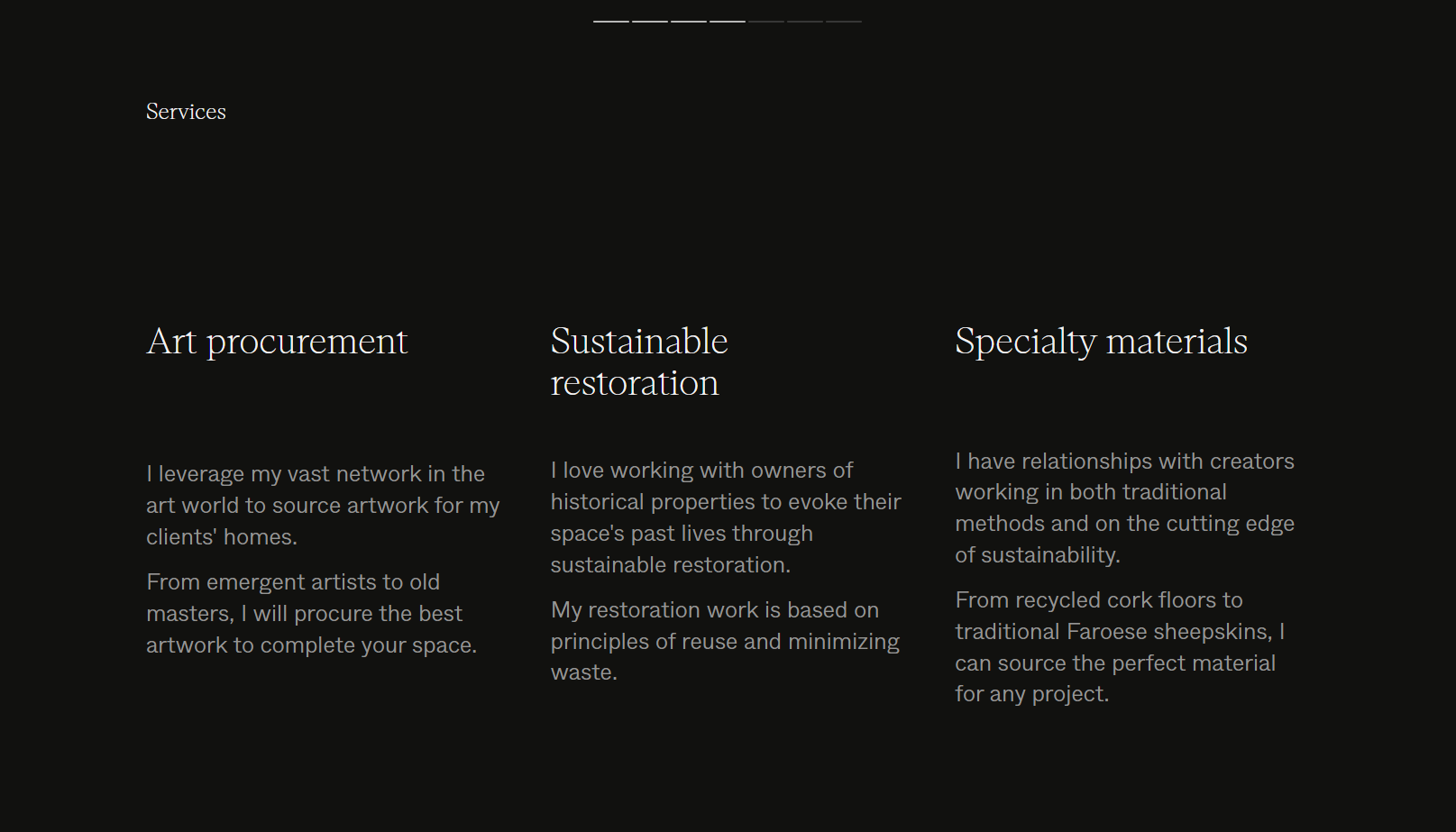 Interior Design Portfolio - Services Overview