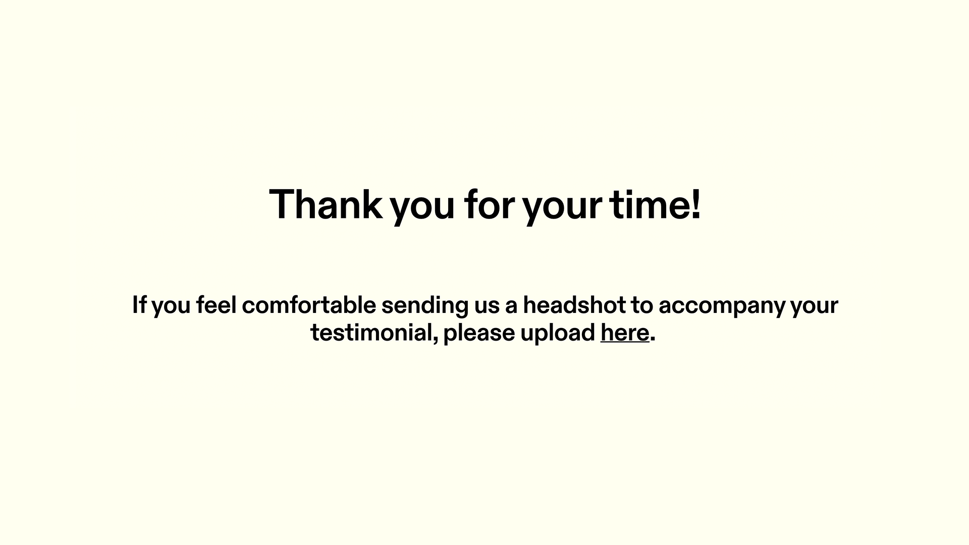 Testimonial - Thank You