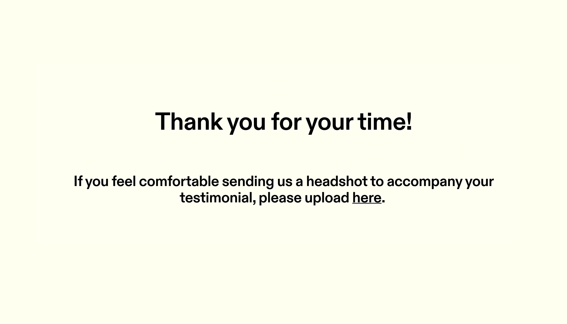 Testimonial - Thank You