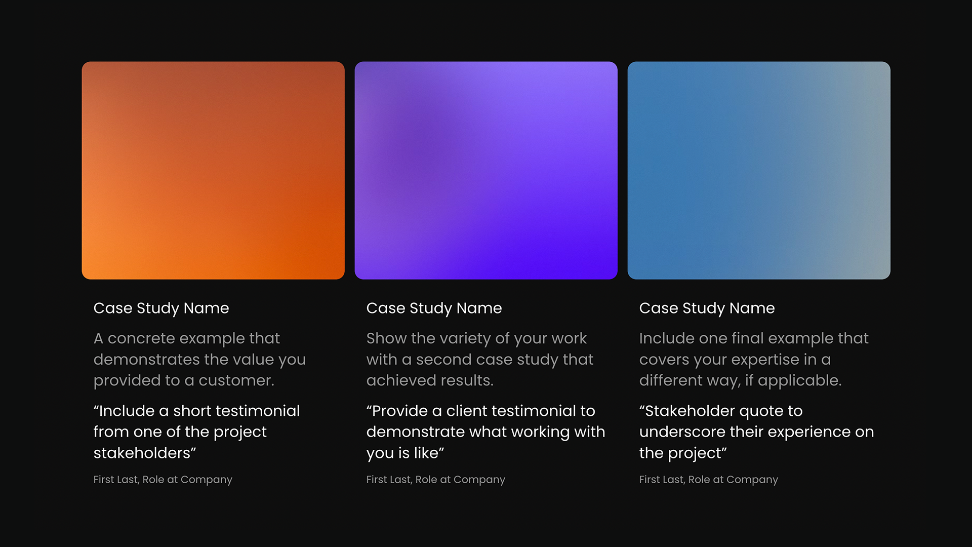 Consulting Pitch Deck - Case Studies