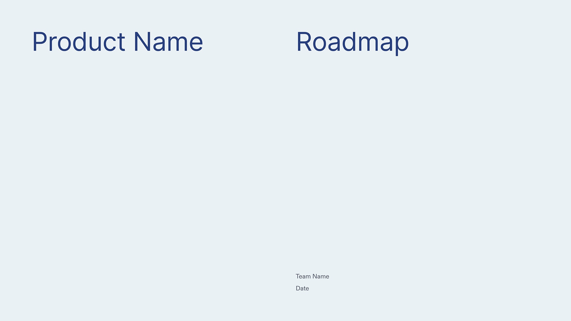 Product Roadmap - Overview
