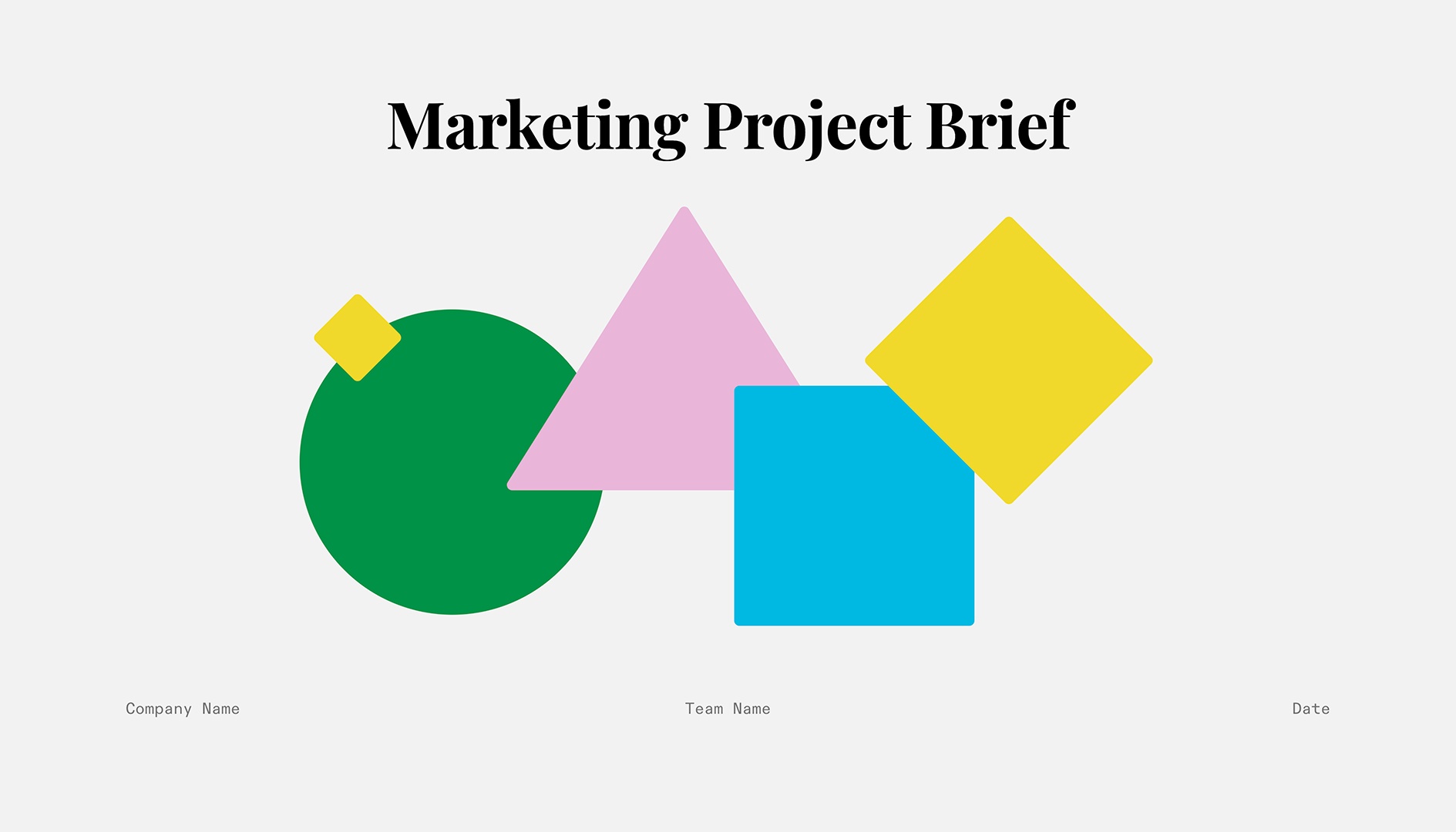 Marketing Project Brief - Cover