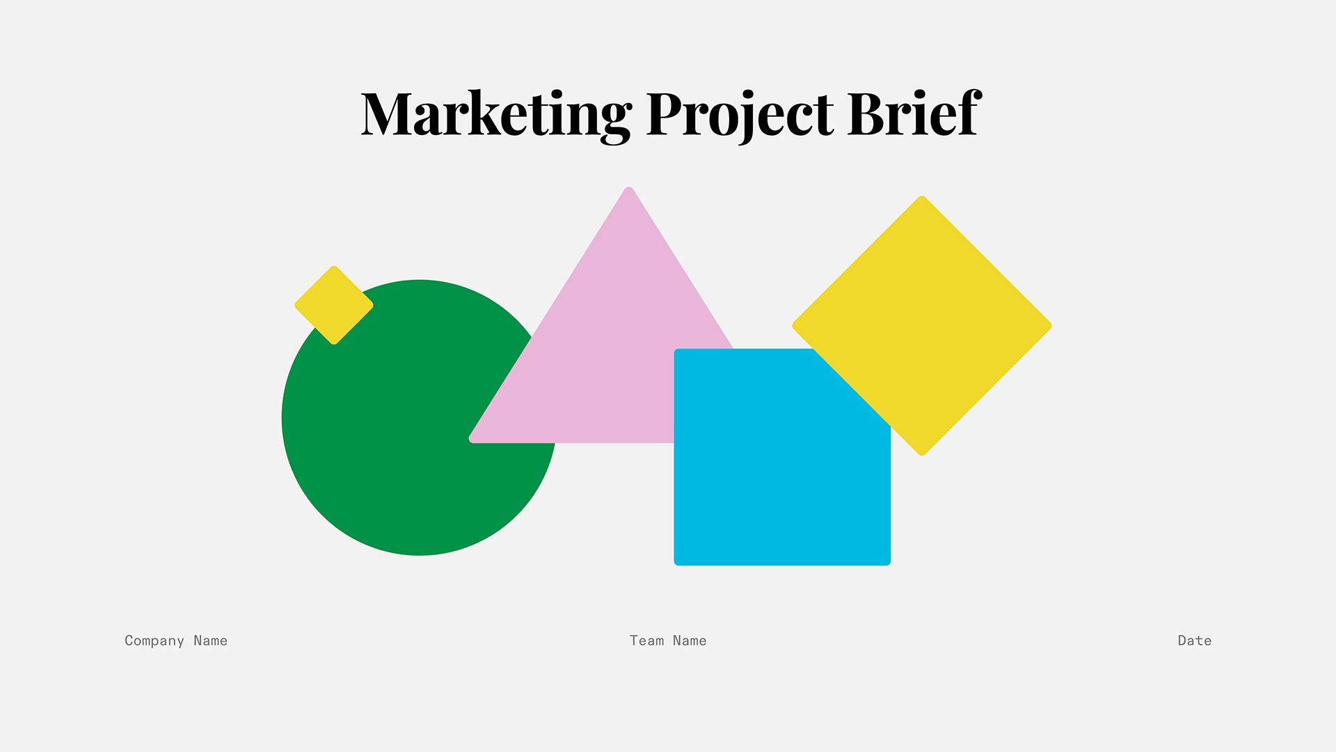 Marketing Project Brief - Cover
