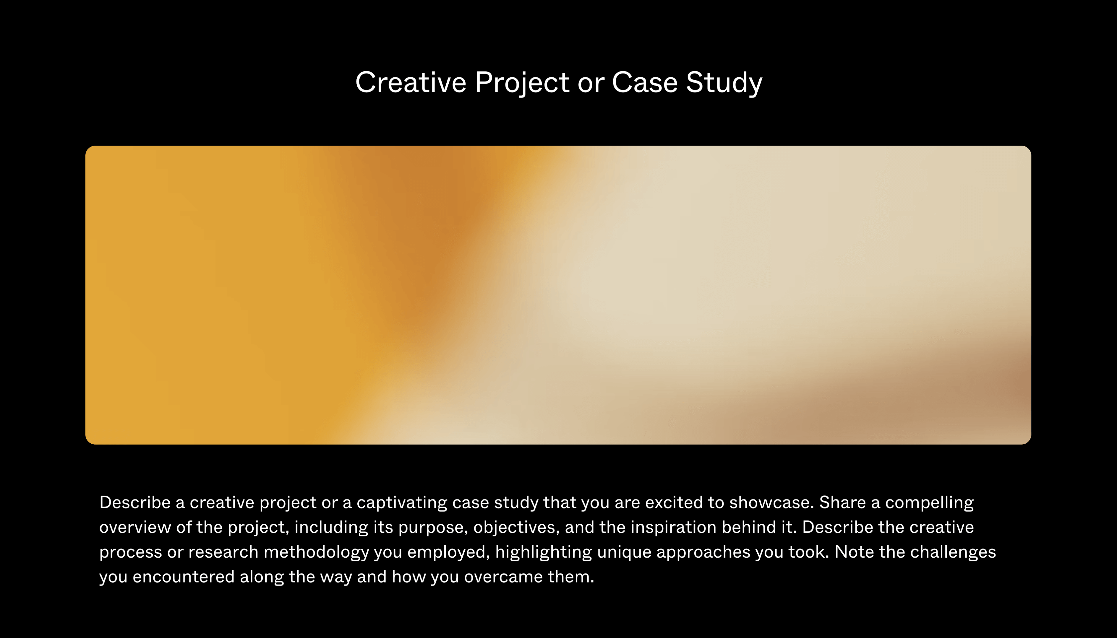 Work Portfolio Template – Project Section