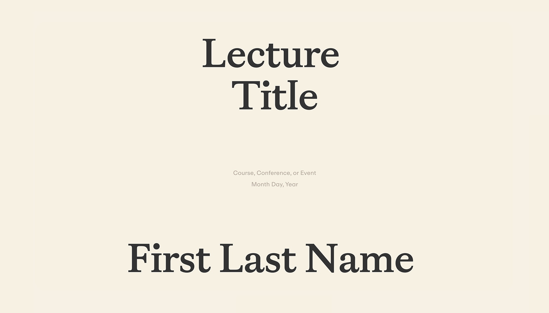 Lecture Template – Thumbnail