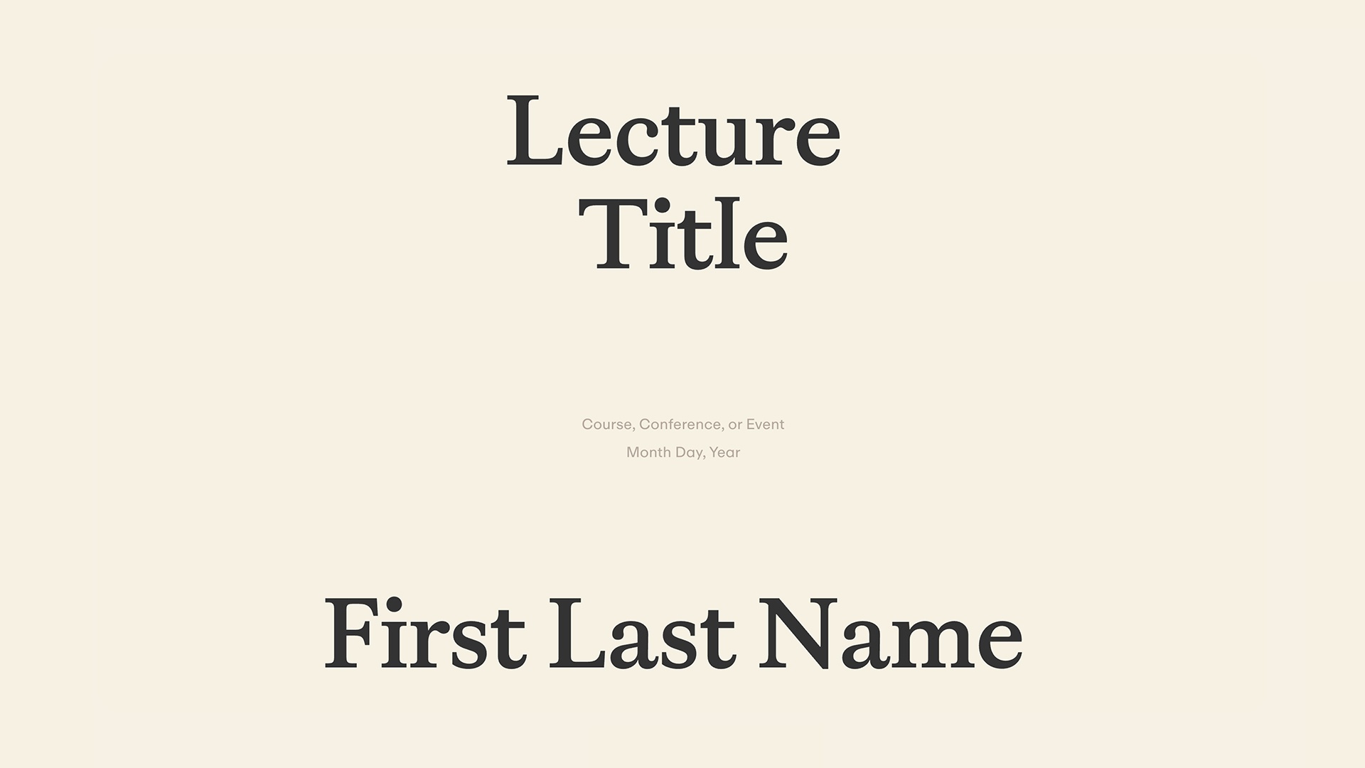 Lecture Template – Thumbnail