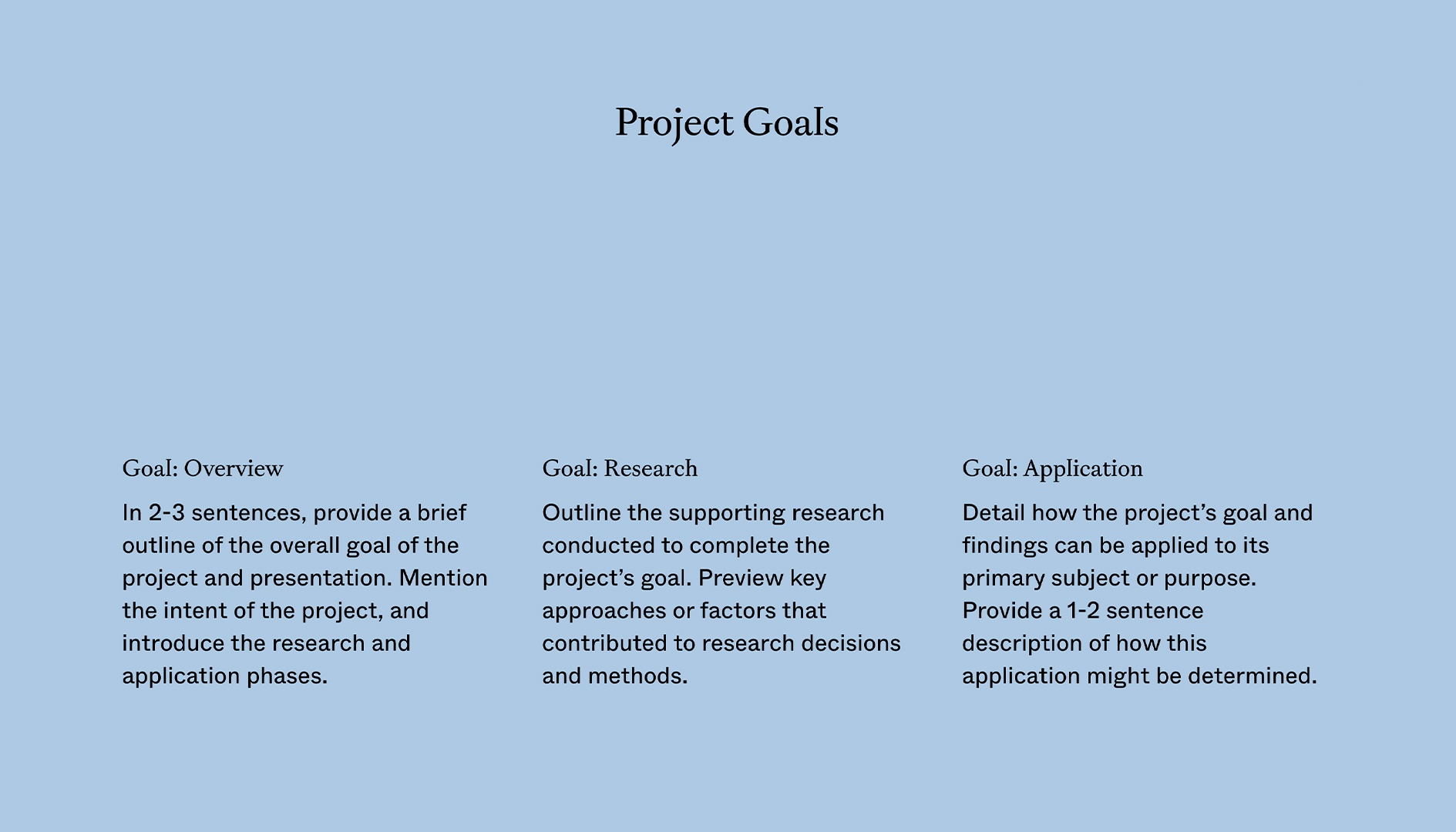Group Project Template - Project Goals